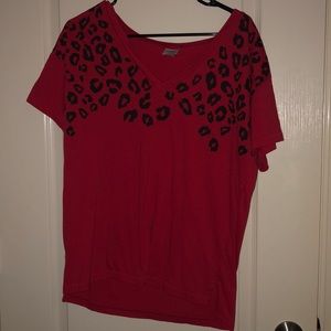 Red “pink” brand legging tee